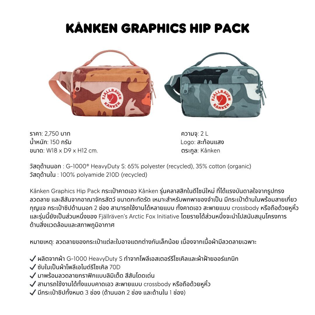 Kånken Graphics Hip Pack