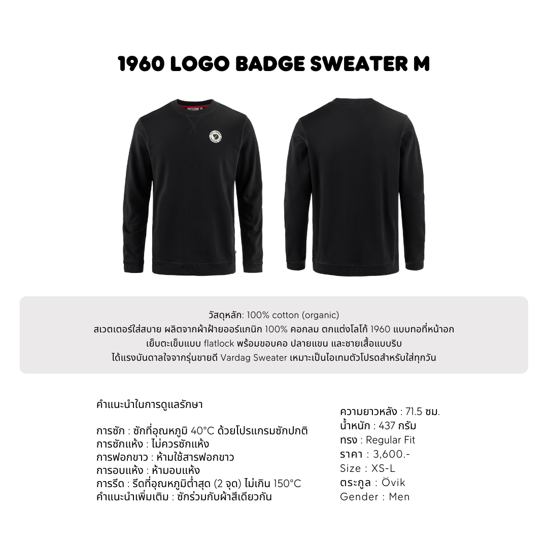 1960 Logo Badge Sweater M